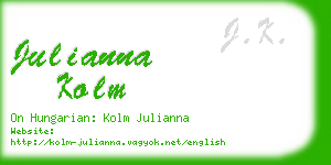 julianna kolm business card